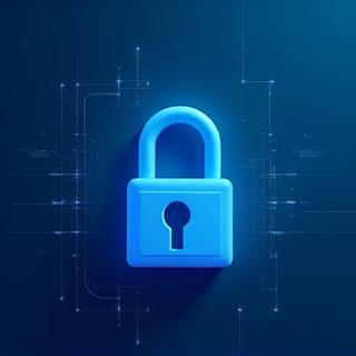 Secure registration graphic with a stylized lock icon emphasizing data protection
